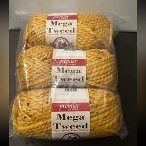 New Mega Tweed Yarn
Lot of 3 Yellow